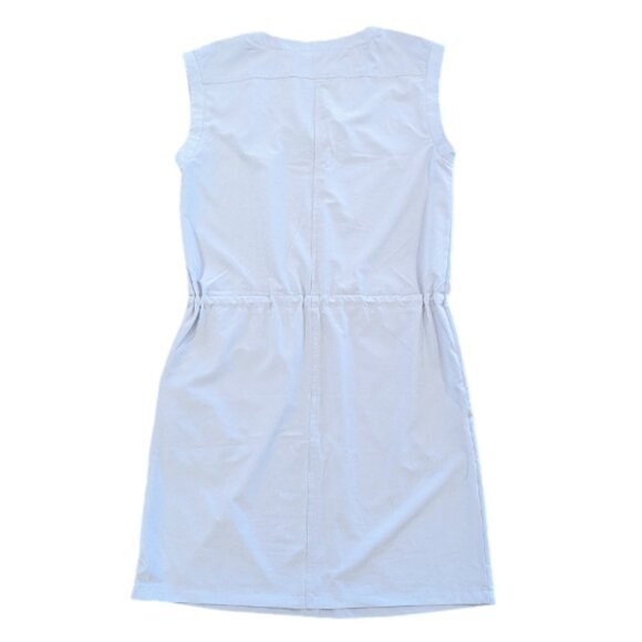 MOUNTAINS & ISLES Sun Haven Dress S Ice Blue Performance Stretch Pockets V-Neck - Picture 2 of 7